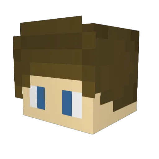 XanXanz Minecraft avatar head, 3D render