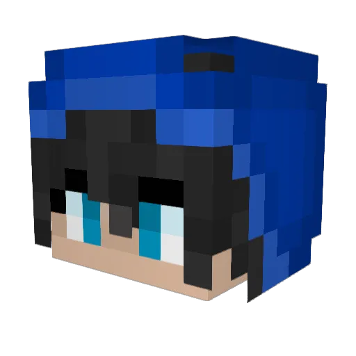 XanYu_ Minecraft avatar head, 3D render