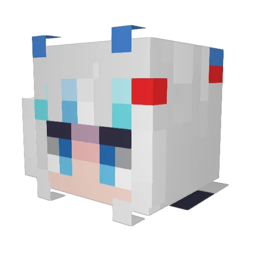 Xanafan Minecraft avatar head, 3D render