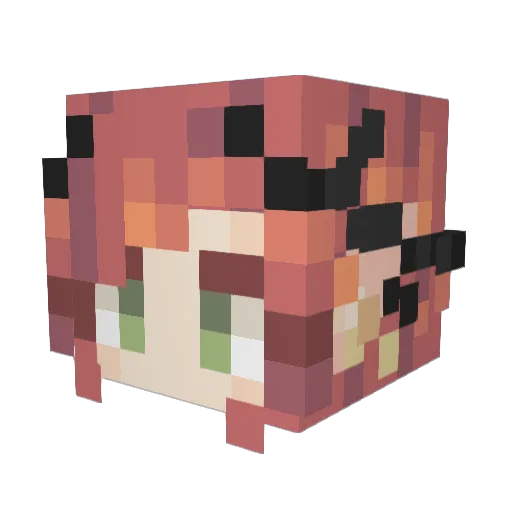 XanaxCowboy Minecraft avatar head, 3D render