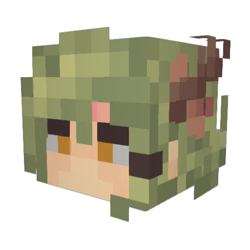 XandPsi Minecraft avatar head, 3D render