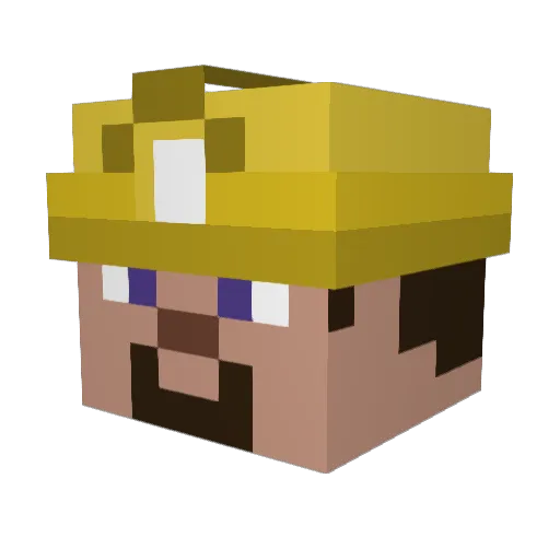 Xandaa Minecraft avatar head, 3D render