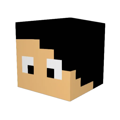 XandeXdM Minecraft avatar head, 3D render
