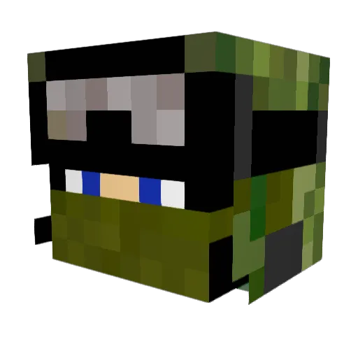 Xander1328 Minecraft avatar head, 3D render