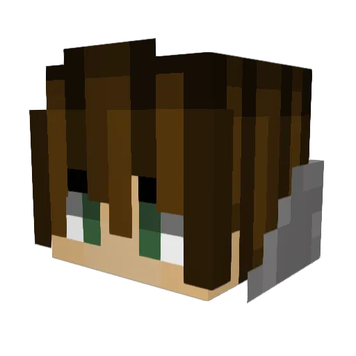 Xander216 Minecraft avatar head, 3D render