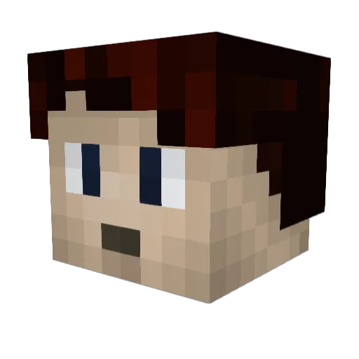 Xander6377 Minecraft avatar head, 3D render