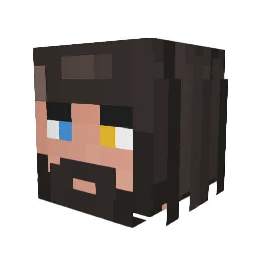XanderXephos Minecraft avatar head, 3D render