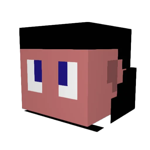 Xandermii Minecraft avatar head, 3D render