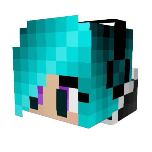 Xandryia Minecraft avatar head, 3D render