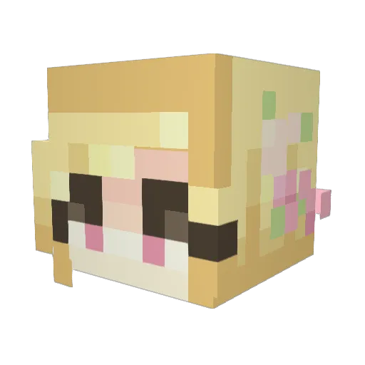 XandziaaD Minecraft avatar head, 3D render