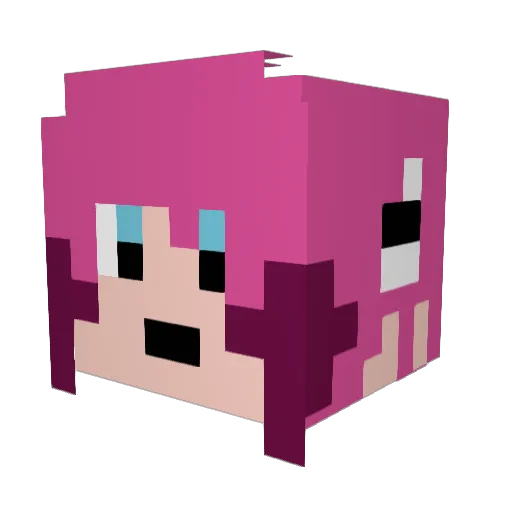 Xaneas Minecraft avatar head, 3D render