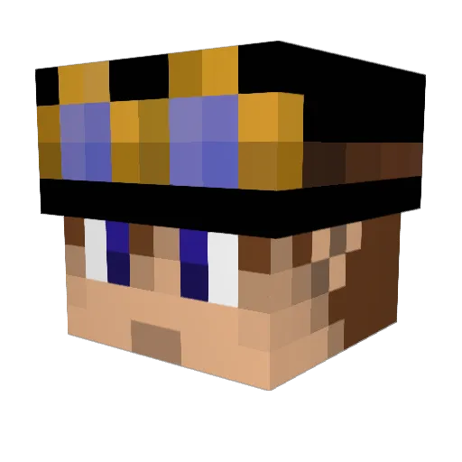Xangan Minecraft avatar head, 3D render