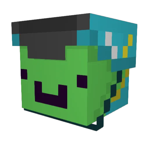 XanhSM Minecraft avatar head, 3D render