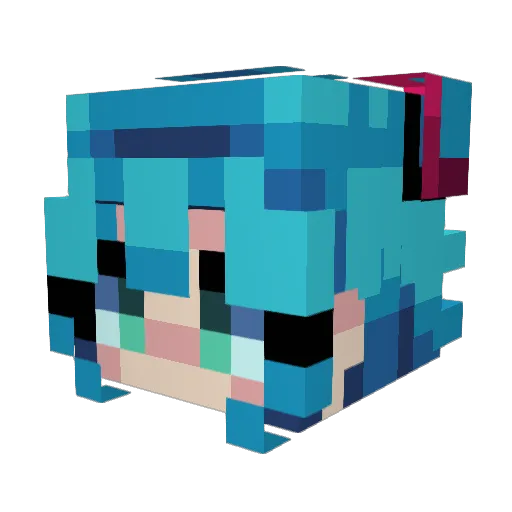 XanjakX Minecraft avatar head, 3D render