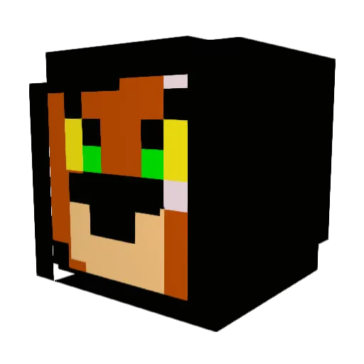 Xanman4444 Minecraft avatar head, 3D render