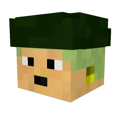 Xann3r Minecraft avatar head, 3D render