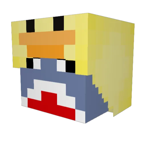 Xannduh Minecraft avatar head, 3D render