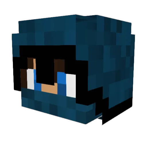 Xannilea Minecraft avatar head, 3D render