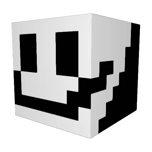Xansu Minecraft avatar head, 3D render