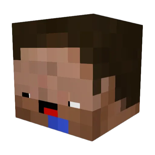 Xantac Minecraft avatar head, 3D render