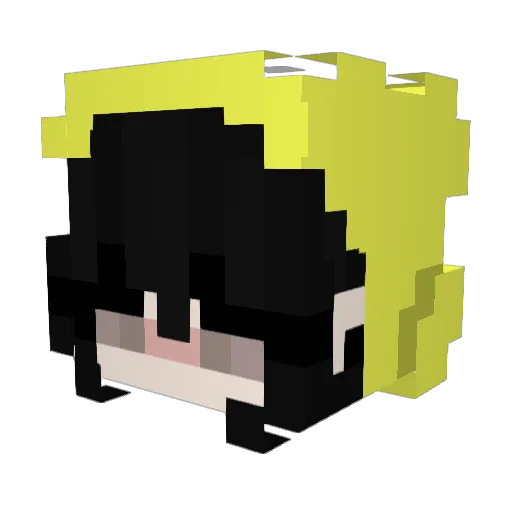 Xantheen Minecraft avatar head, 3D render