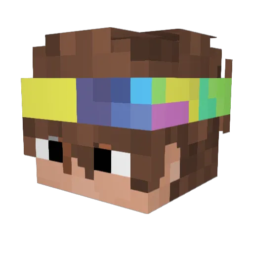 Xanthochroism Minecraft avatar head, 3D render