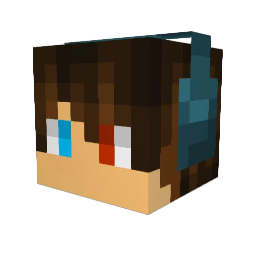Xanthonn Minecraft avatar head, 3D render