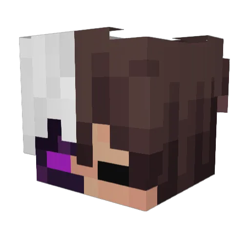 Xanthraxian Minecraft avatar head, 3D render