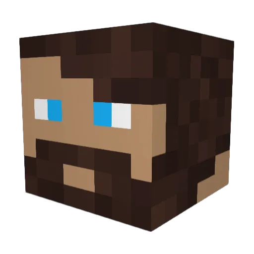 Xanumas Minecraft avatar head, 3D render
