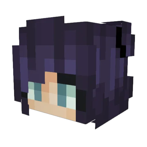 Xanyali Minecraft avatar head, 3D render