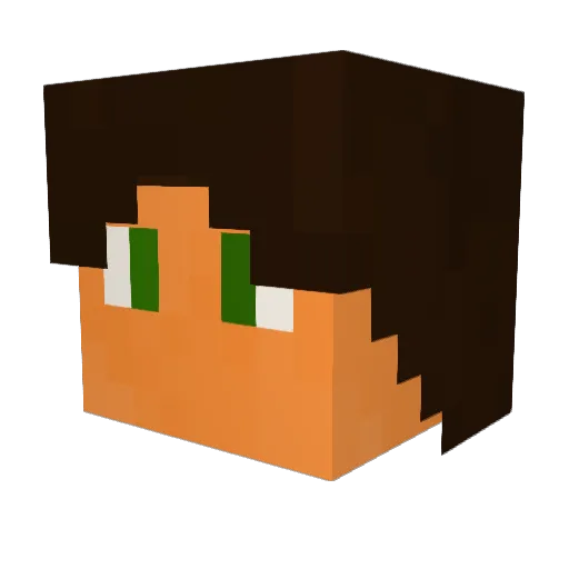 Xaoty Minecraft avatar head, 3D render