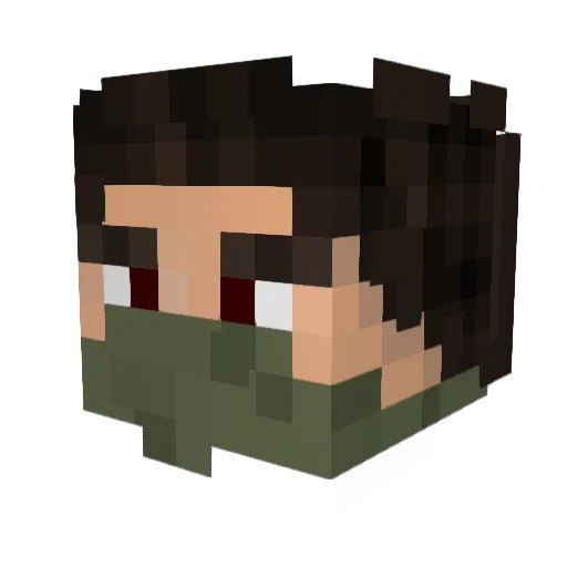 Xap40k Minecraft avatar head, 3D render