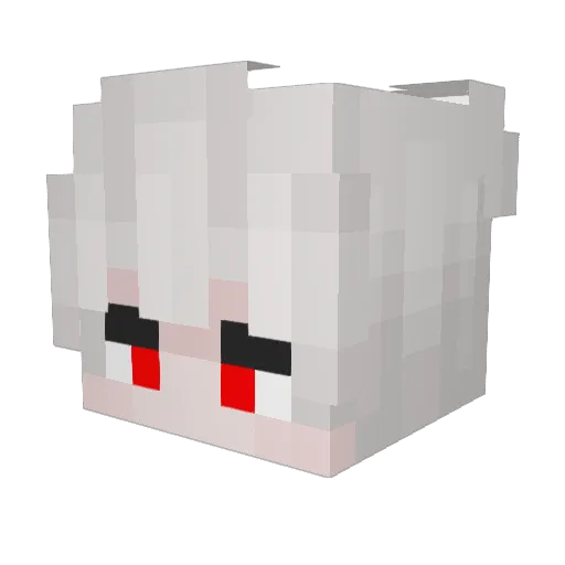 XarYlowZw Minecraft avatar head, 3D render