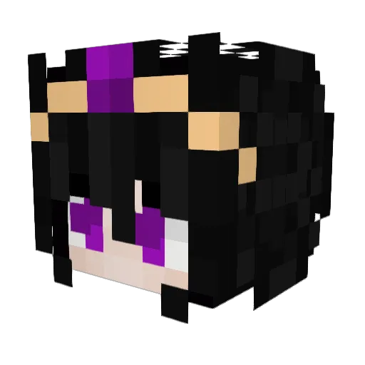 XaraIsBored Minecraft avatar head, 3D render