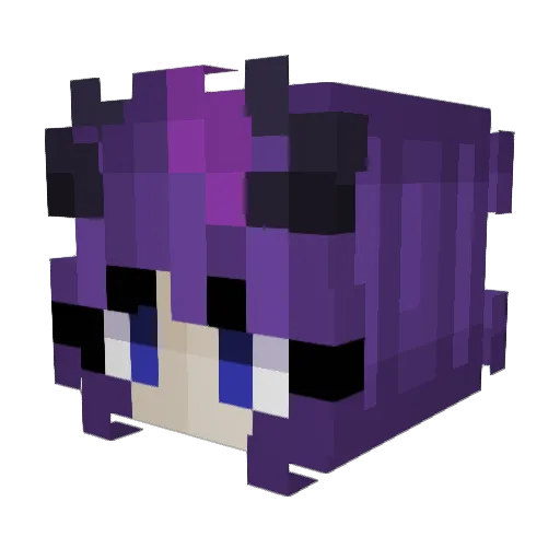 XaraRaven Minecraft avatar head, 3D render