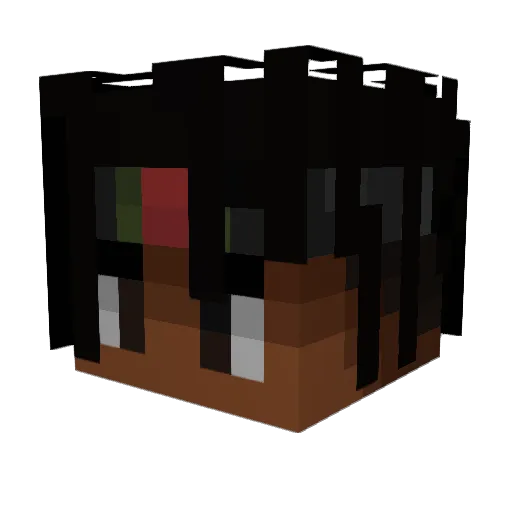 Xarage Minecraft avatar head, 3D render