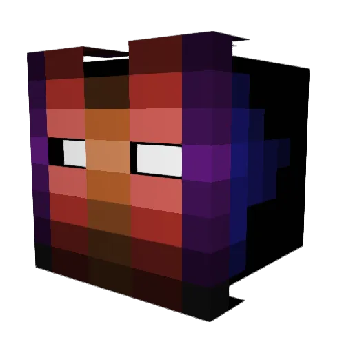 Xaratel Minecraft avatar head, 3D render