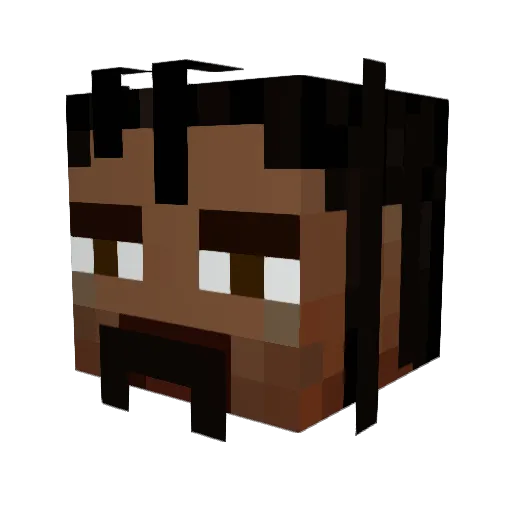 Xarchi789 Minecraft avatar head, 3D render