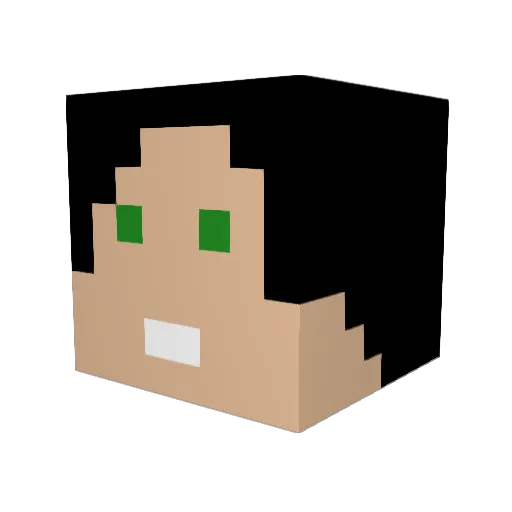 Xarli_Mei_k Minecraft avatar head, 3D render