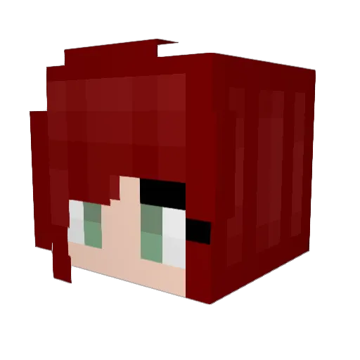 Xaruna Minecraft avatar head, 3D render