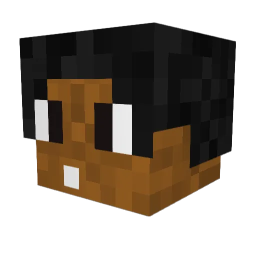 Xaruz Minecraft avatar head, 3D render
