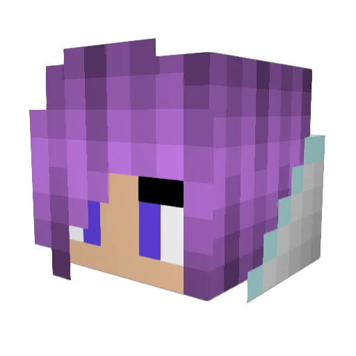 Xaryah Minecraft avatar head, 3D render
