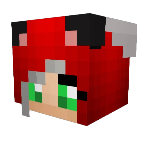 Xarysin Minecraft avatar head, 3D render