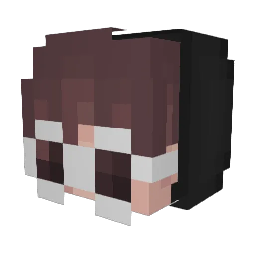 Xascual Minecraft avatar head, 3D render