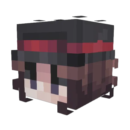 Xase42 Minecraft avatar head, 3D render