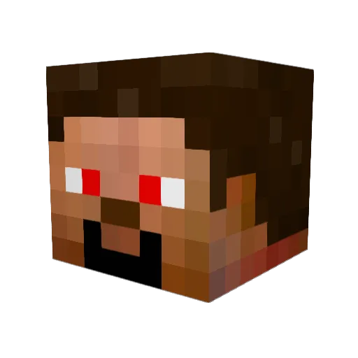 XasteigerX Minecraft avatar head, 3D render