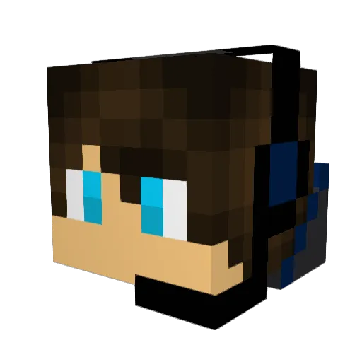 Xaster28 Minecraft avatar head, 3D render