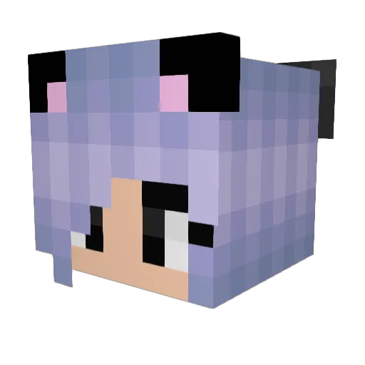 Xastery Minecraft avatar head, 3D render