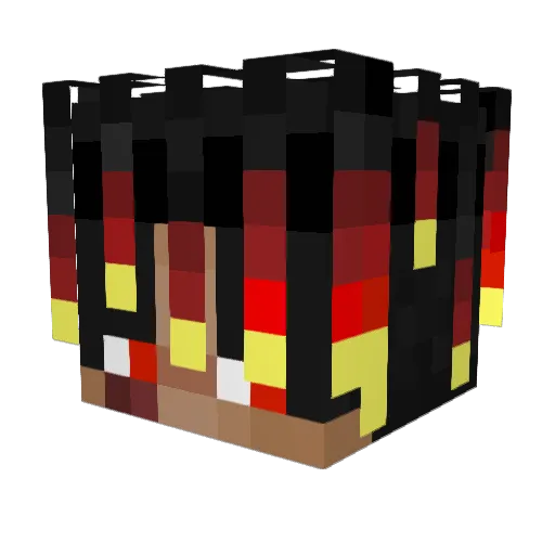Xasuky Minecraft avatar head, 3D render