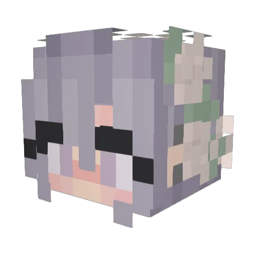 Xathii Minecraft avatar head, 3D render